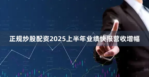 正规炒股配资2025上半年业绩快报营收增幅